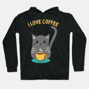 In need of coffee lover coffee addict Funny tired exhausted kitty Hoodie